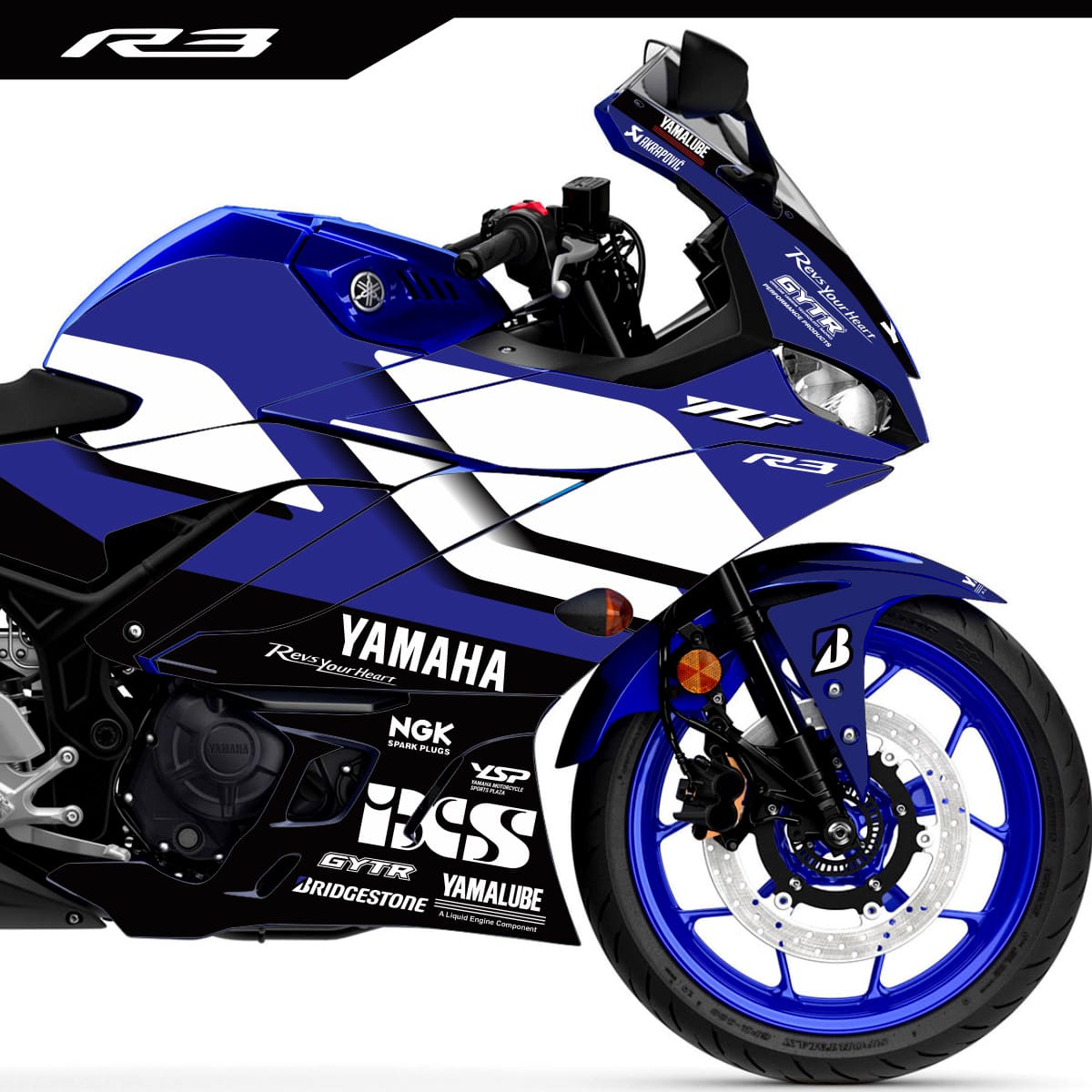 Adesivo R3 Completo 2020/2024 - Yamaha 70 Anos