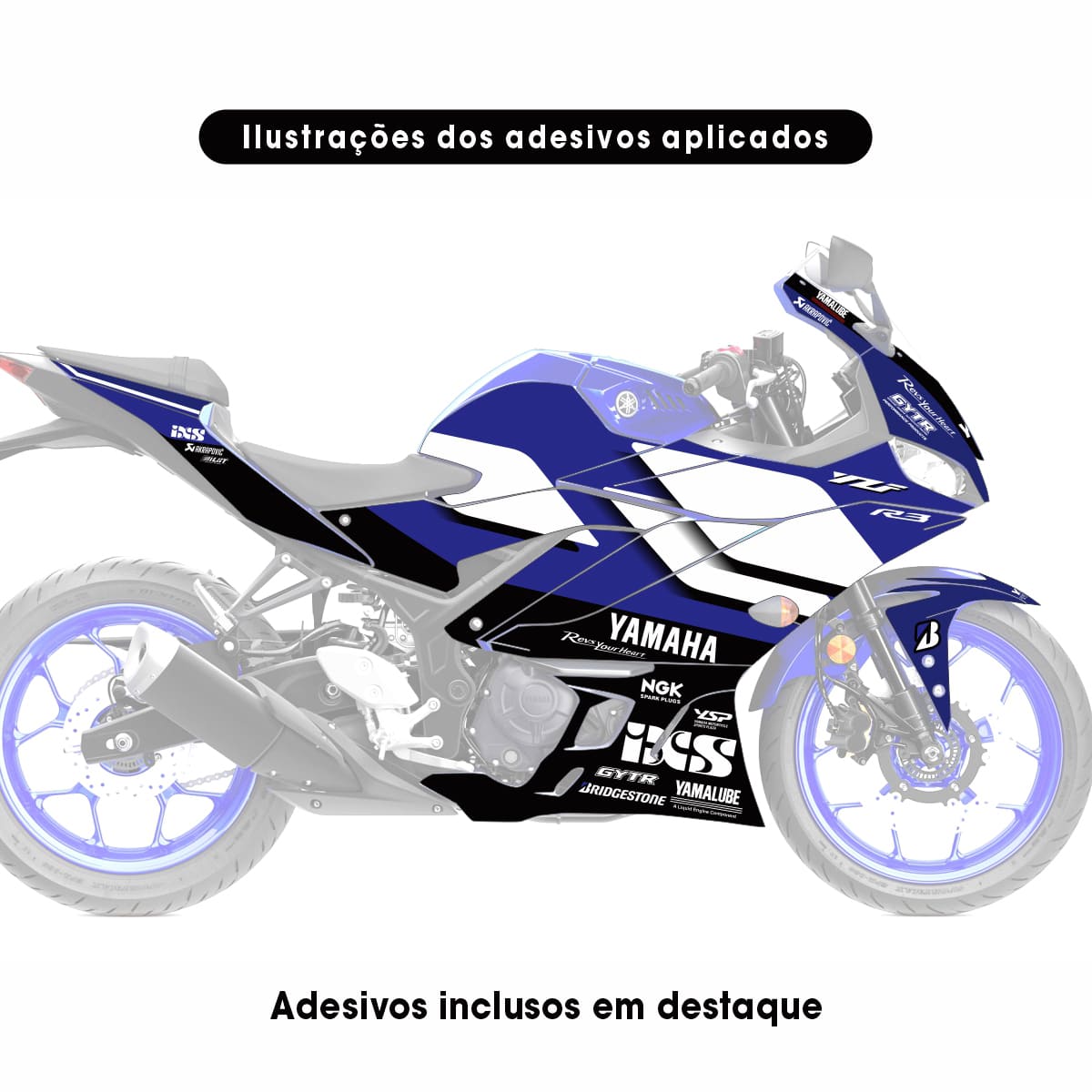 Adesivo R3 Completo 2020/2024 - Yamaha 70 Anos - Imagem 2