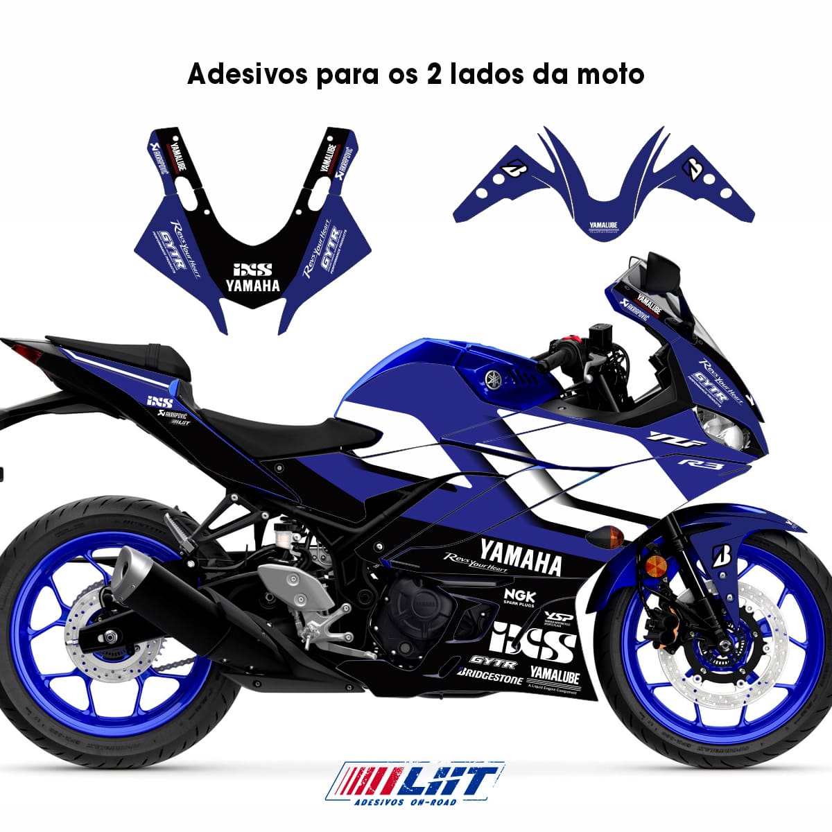 Adesivo R3 Completo 2020/2024 - Yamaha 70 Anos - Imagem 3