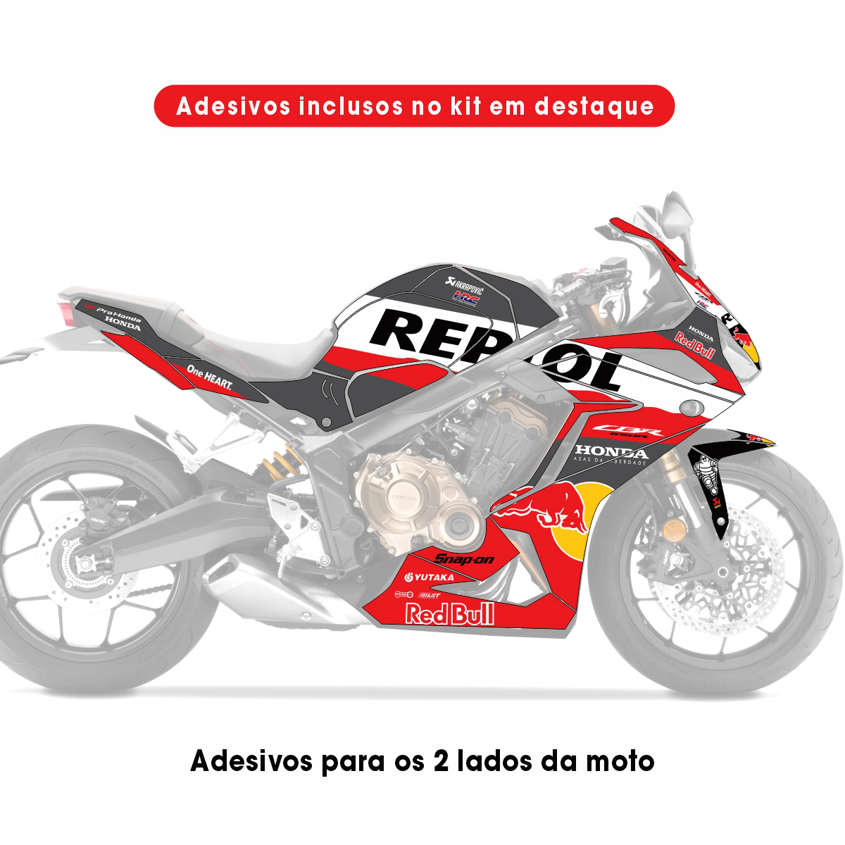 Adesivo Cbr 650r Completo 2019/2023 - Repsol Design - Imagem 2