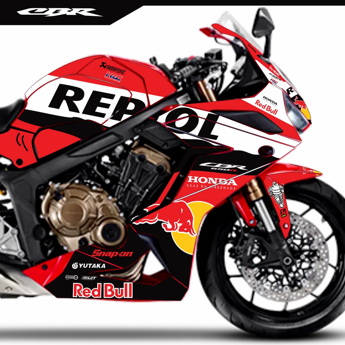 Adesivo Cbr 650r Completo 2019/2023 - Repsol Design - Imagem 4