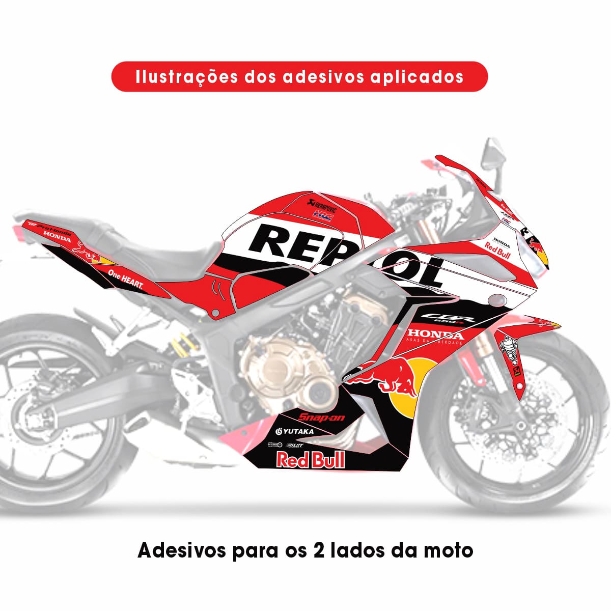 Adesivo Cbr 650r Completo 2019/2023 - Repsol Design - Imagem 5