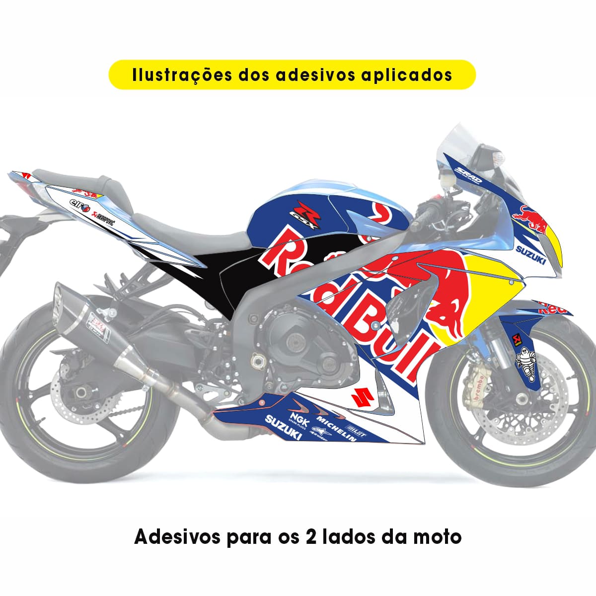 Adesivo Gsxr 1000 Completo 2009/2016 - Bull Racing Style - Imagem 3