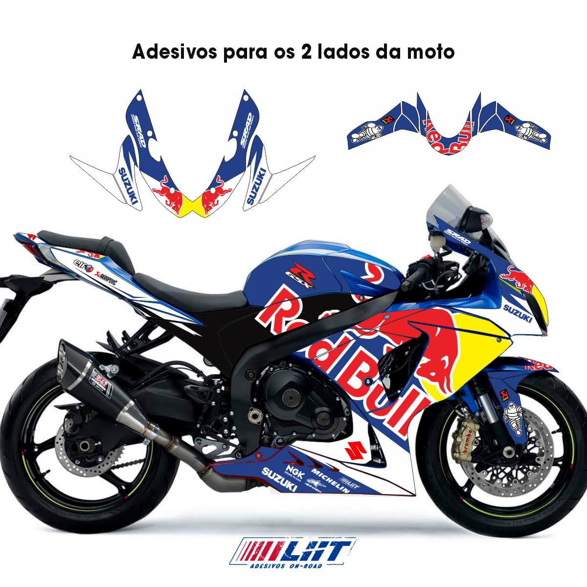 Adesivo Gsxr 1000 Completo 2009/2016 - Bull Racing Style - Imagem 2