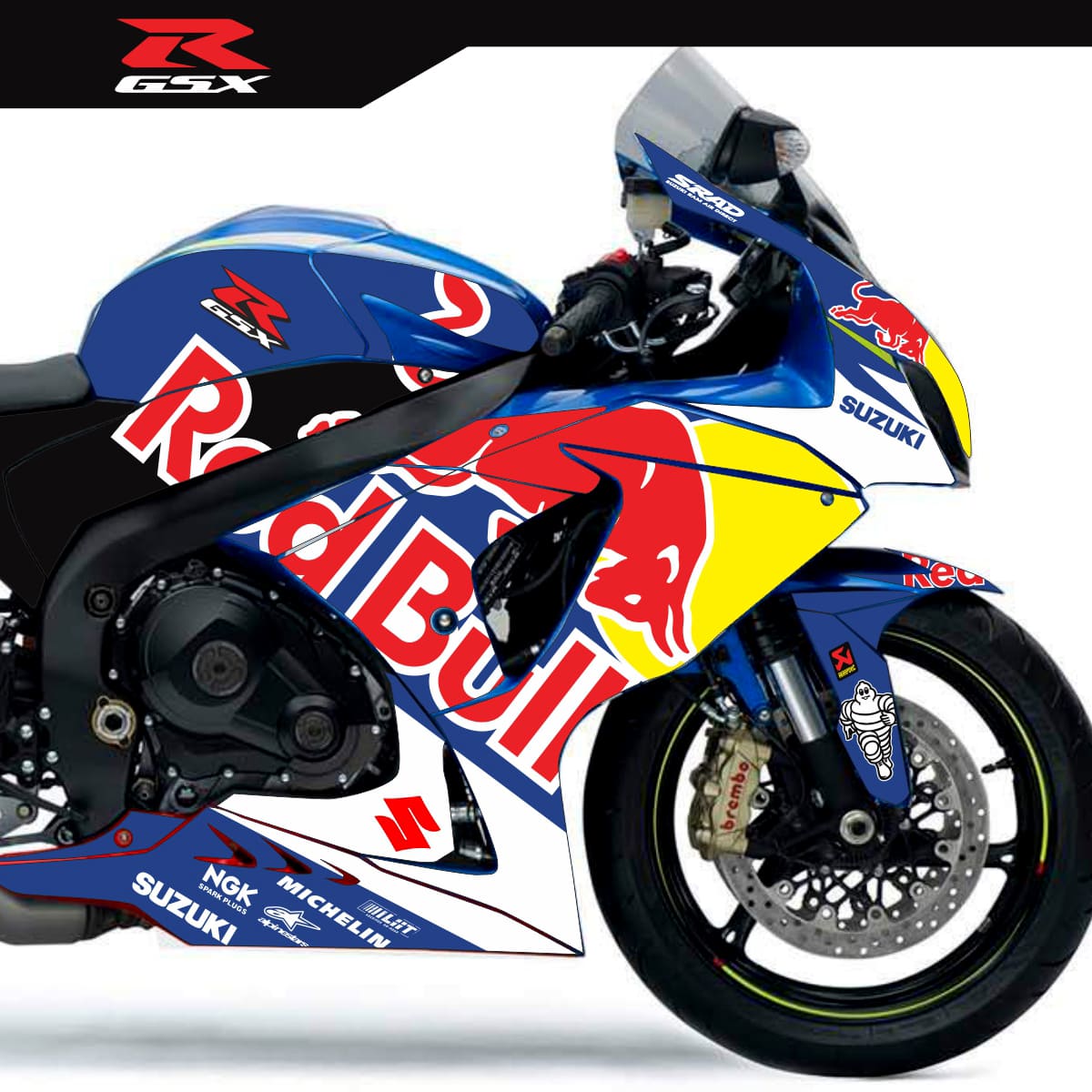 Adesivo Gsxr 1000 Completo 2009/2016 - Bull Racing Style