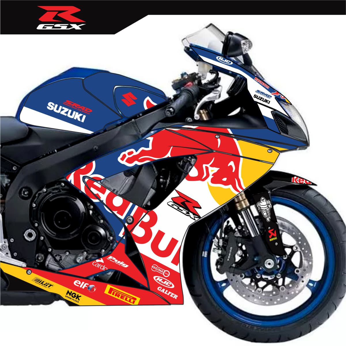 Adesivo Gsxr 750 Completo 2007/2008 - Bull Design