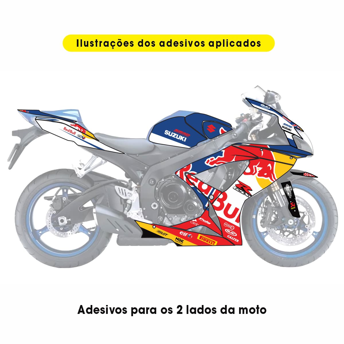Adesivo Gsxr 750 Completo 2007/2008 - Bull Design - Imagem 2