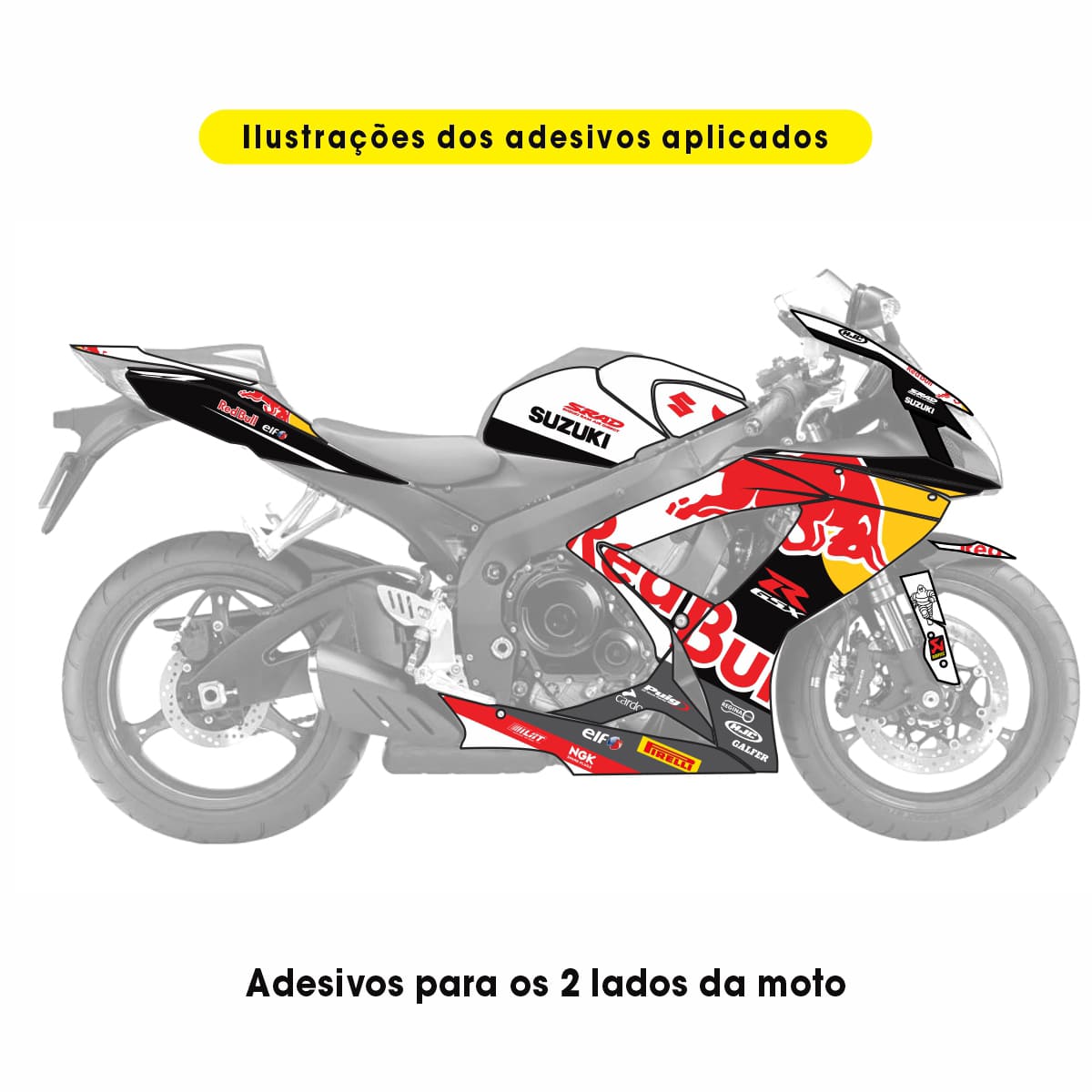 Adesivo Gsxr 750 Completo 2007/2008 - Bull Design - Imagem 5