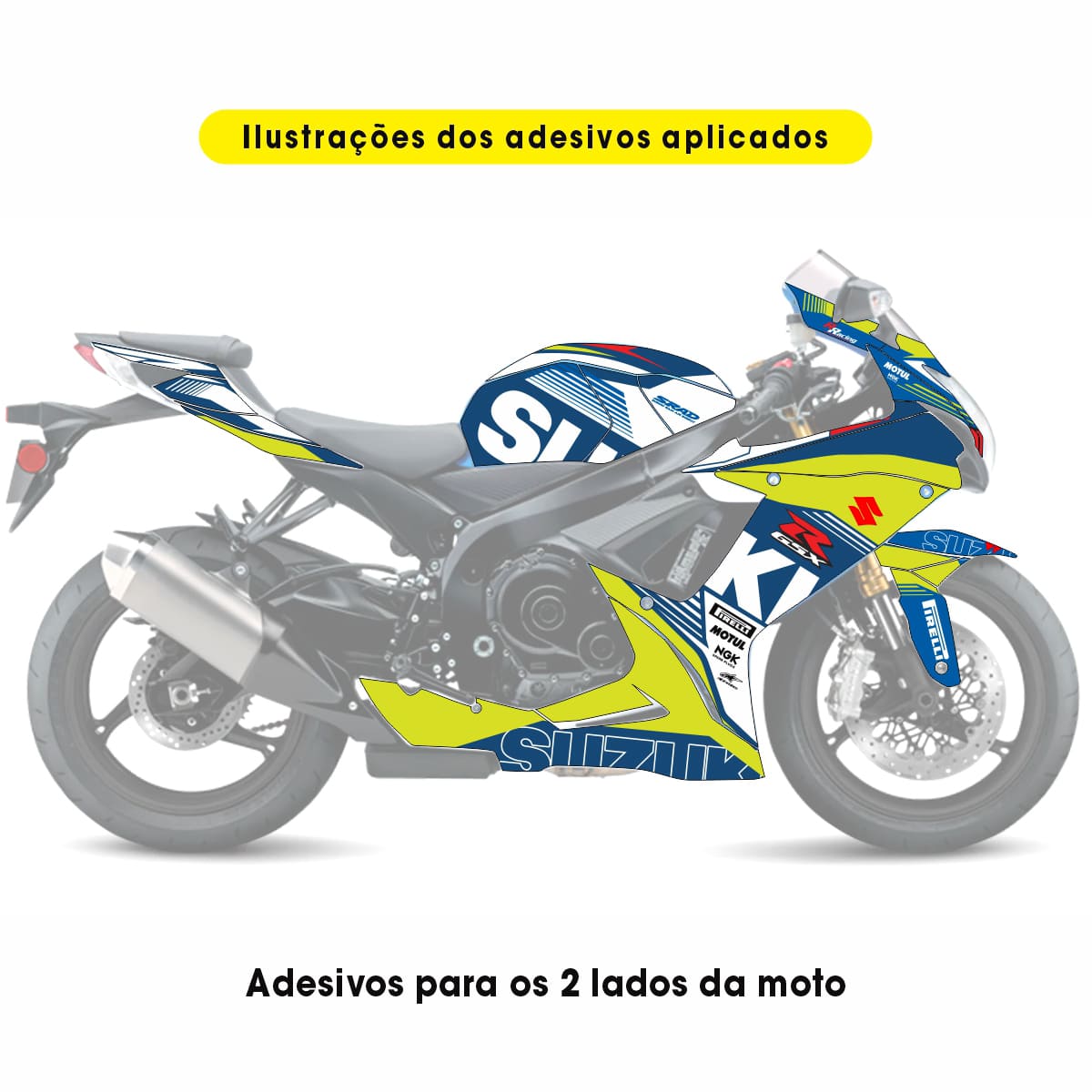 Adesivo Gsxr 750 Completo 2014/2026 - Flux Racing - Imagem 2
