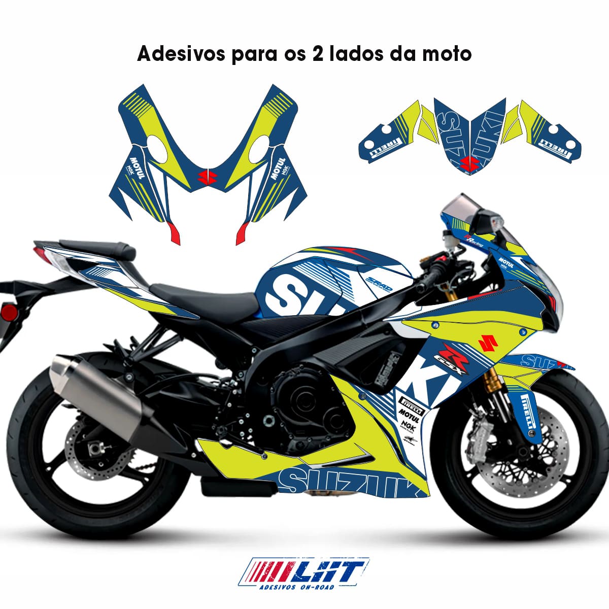 Adesivo Gsxr 750 Completo 2014/2026 - Flux Racing - Imagem 3