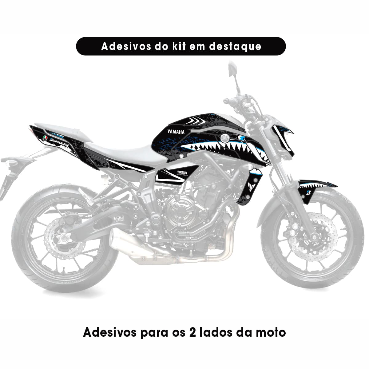 Adesivo MT 07 Completo 2018/2024 - Shark Militar - Imagem 2