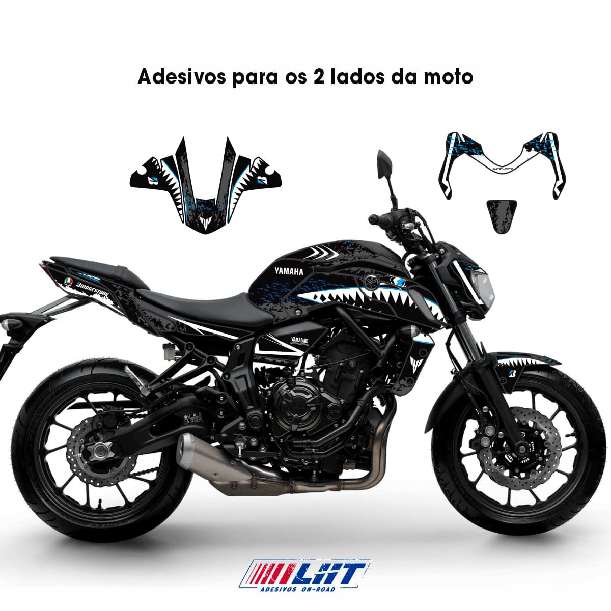 Adesivo MT 07 Completo 2018/2024 - Shark Militar - Imagem 3