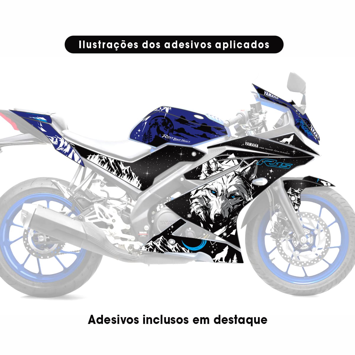 Adesivo R15 Yzf V3 Completo 2019/2026 - Wolf Edição Especial - Imagem 2