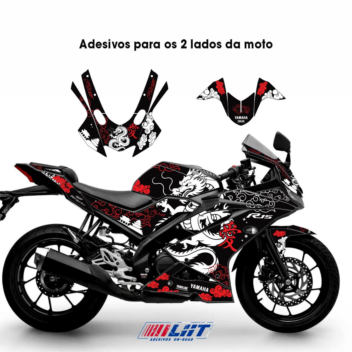 Adesivo R15 Yzf V3 Completo 2019/2026 - Dragão Oriental - Imagem 3