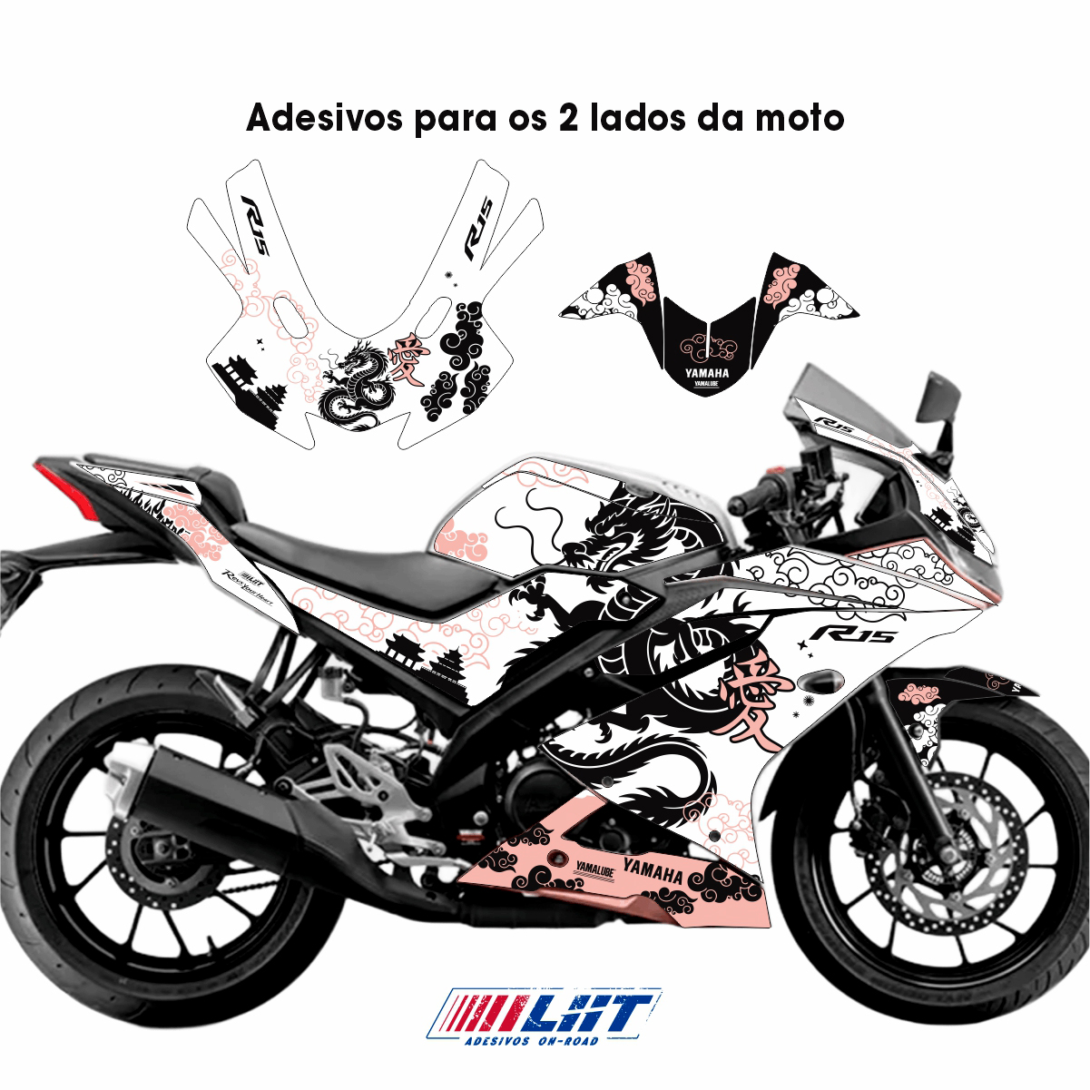 Adesivo R15 Yzf V3 Completo 2019/2026 - Dragão Oriental - Imagem 7