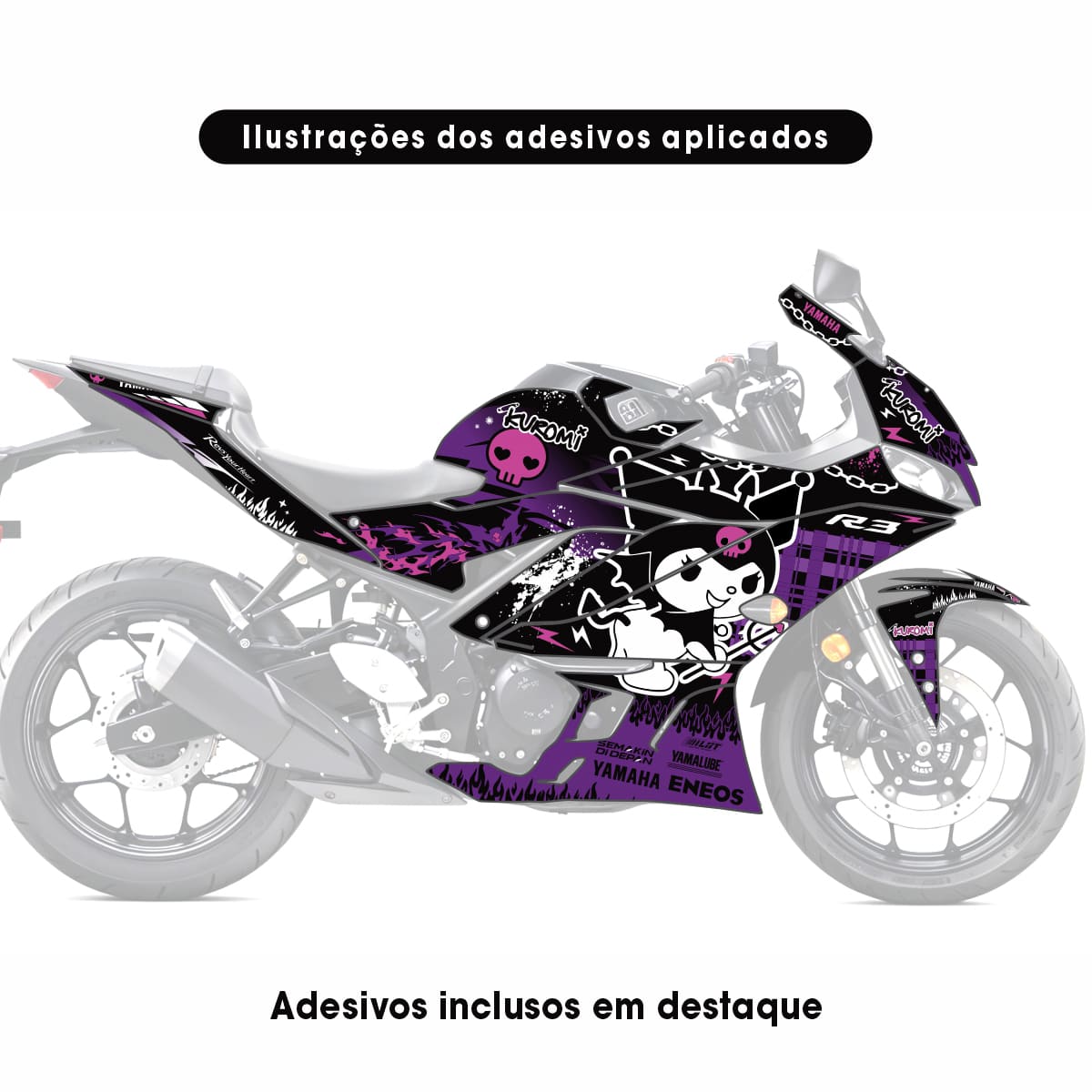 Adesivo R3 Completo 2020/2024 - Kuromi - Imagem 2