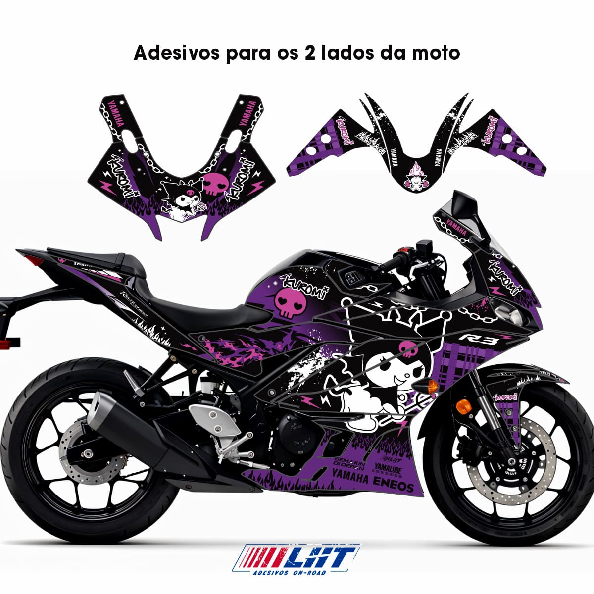Adesivo R3 Completo 2020/2024 - Kuromi - Imagem 3