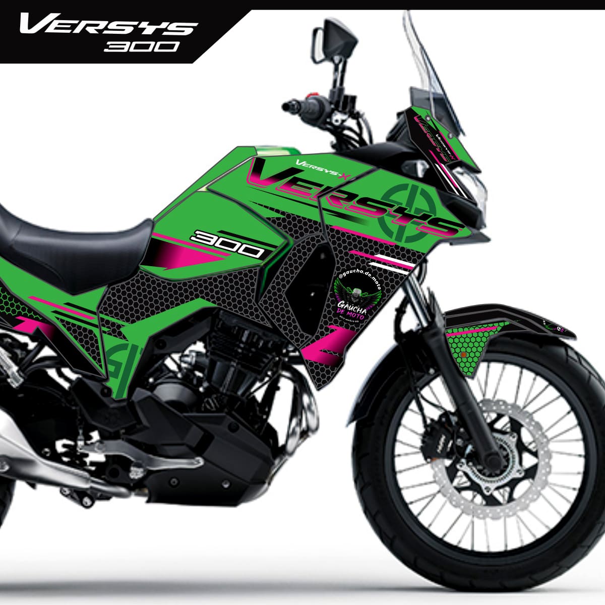 Adesivo Versys 300 Completo 2020/2025 - Standard Rosa