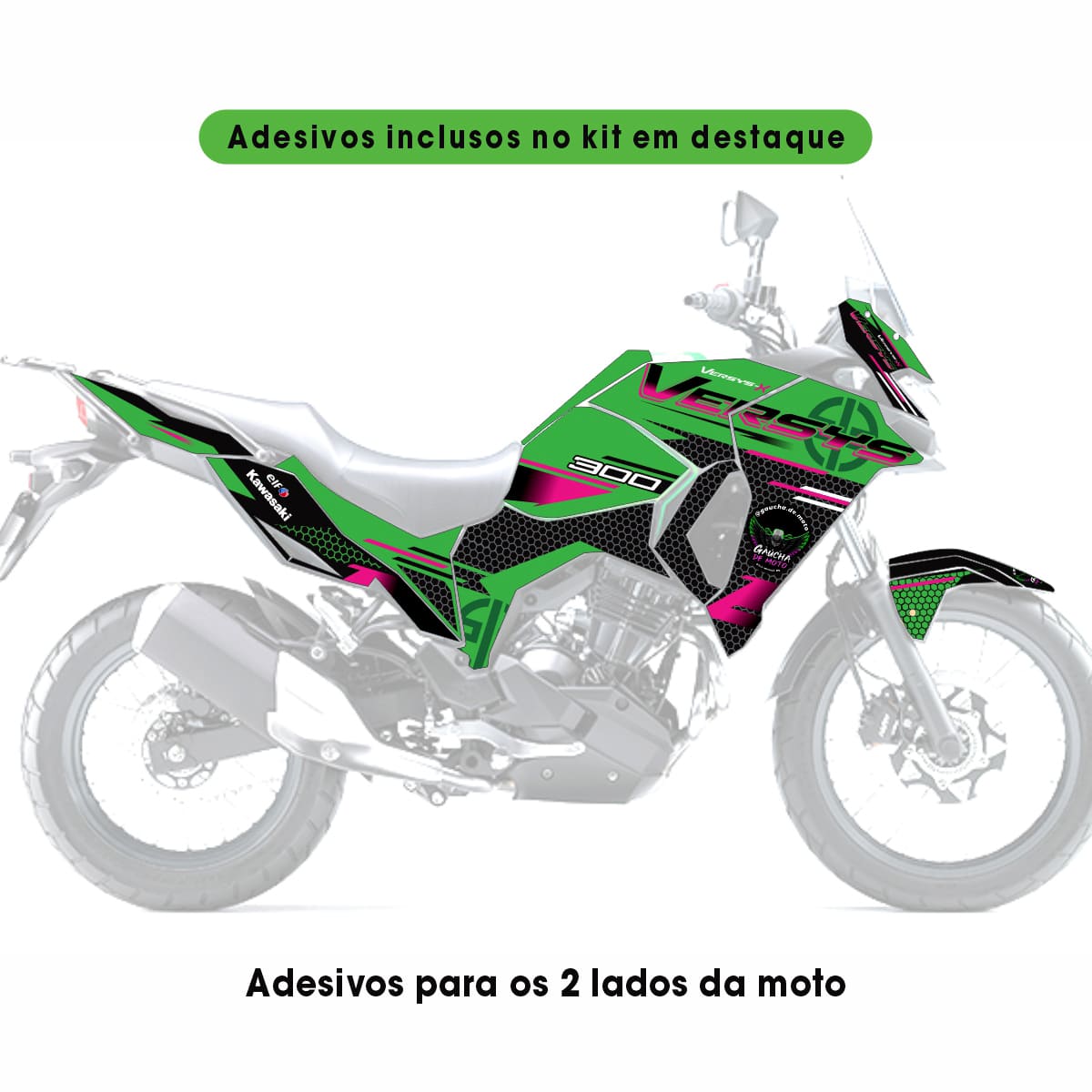 Adesivo Versys 300 Completo 2020/2025 - Standard Rosa - Imagem 2