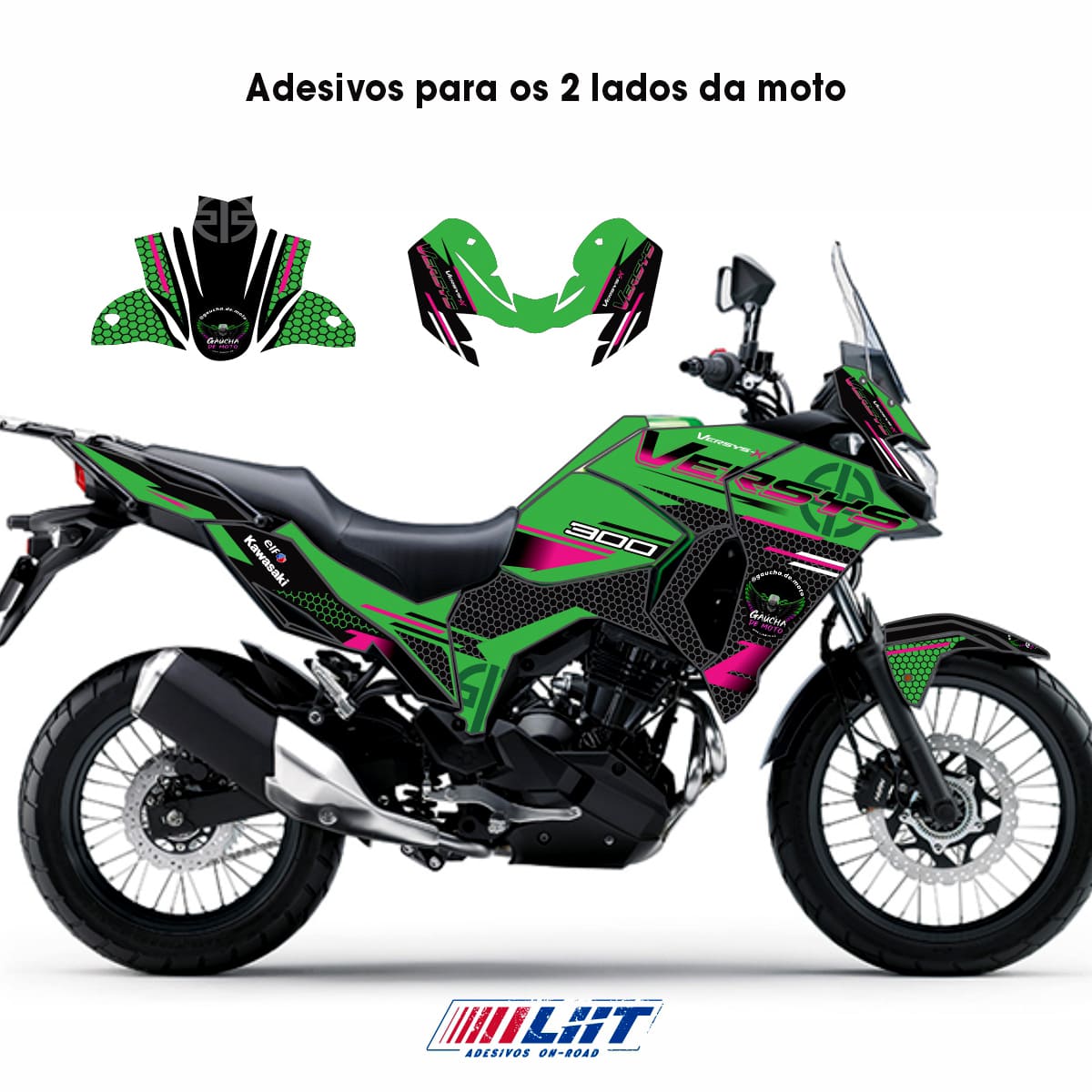 Adesivo Versys 300 Completo 2020/2025 - Standard Rosa - Imagem 3