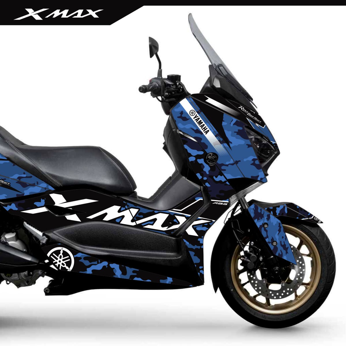 Adesivo Xmax 250/300 Completo 2017/2022 - Racing Camuflado - Imagem 7
