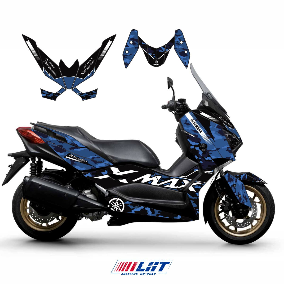 Adesivo Xmax 250/300 Completo 2017/2022 - Racing Camuflado - Imagem 9