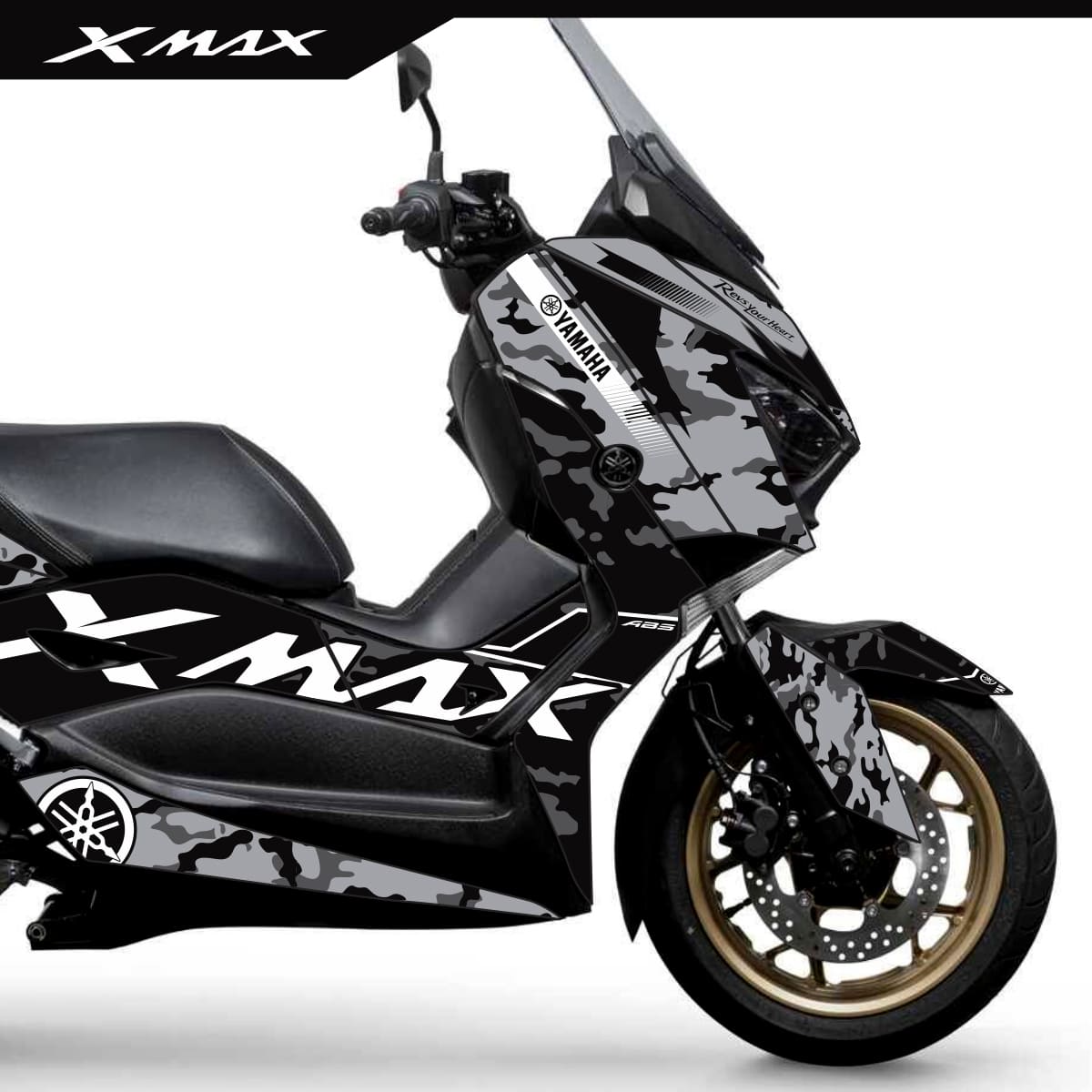 Adesivo Xmax 250/300 Completo 2017/2022 - Racing Camuflado - Imagem 4