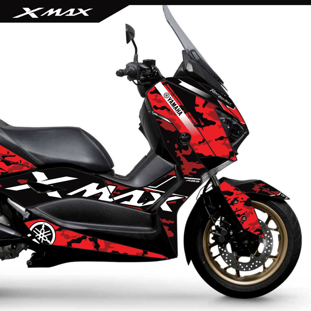 Adesivo Xmax 250/300 Completo 2017/2022 - Racing Camuflado