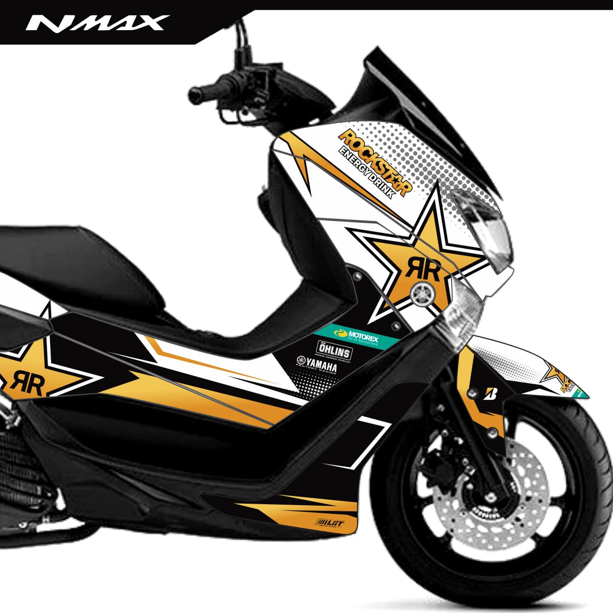 Adesivo Nmax 160 Completo 2015/2020 - Rockstar Energy