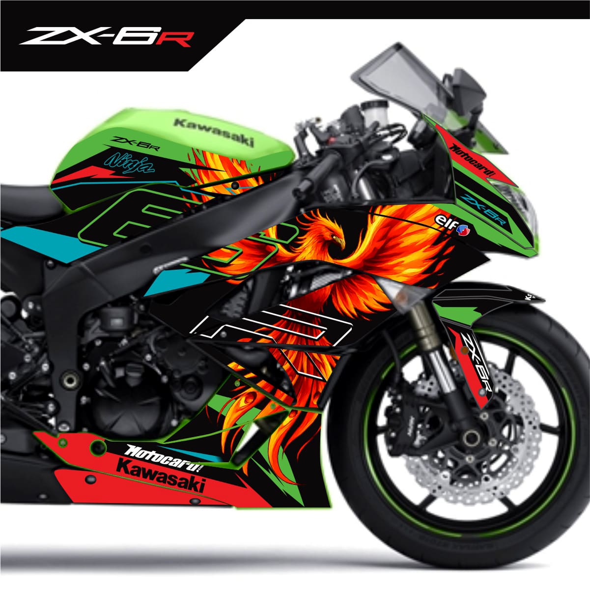 Adesivo Ninja Zx6-r 636 19/23 Completo - Fenix Edition - Liit Adesivos