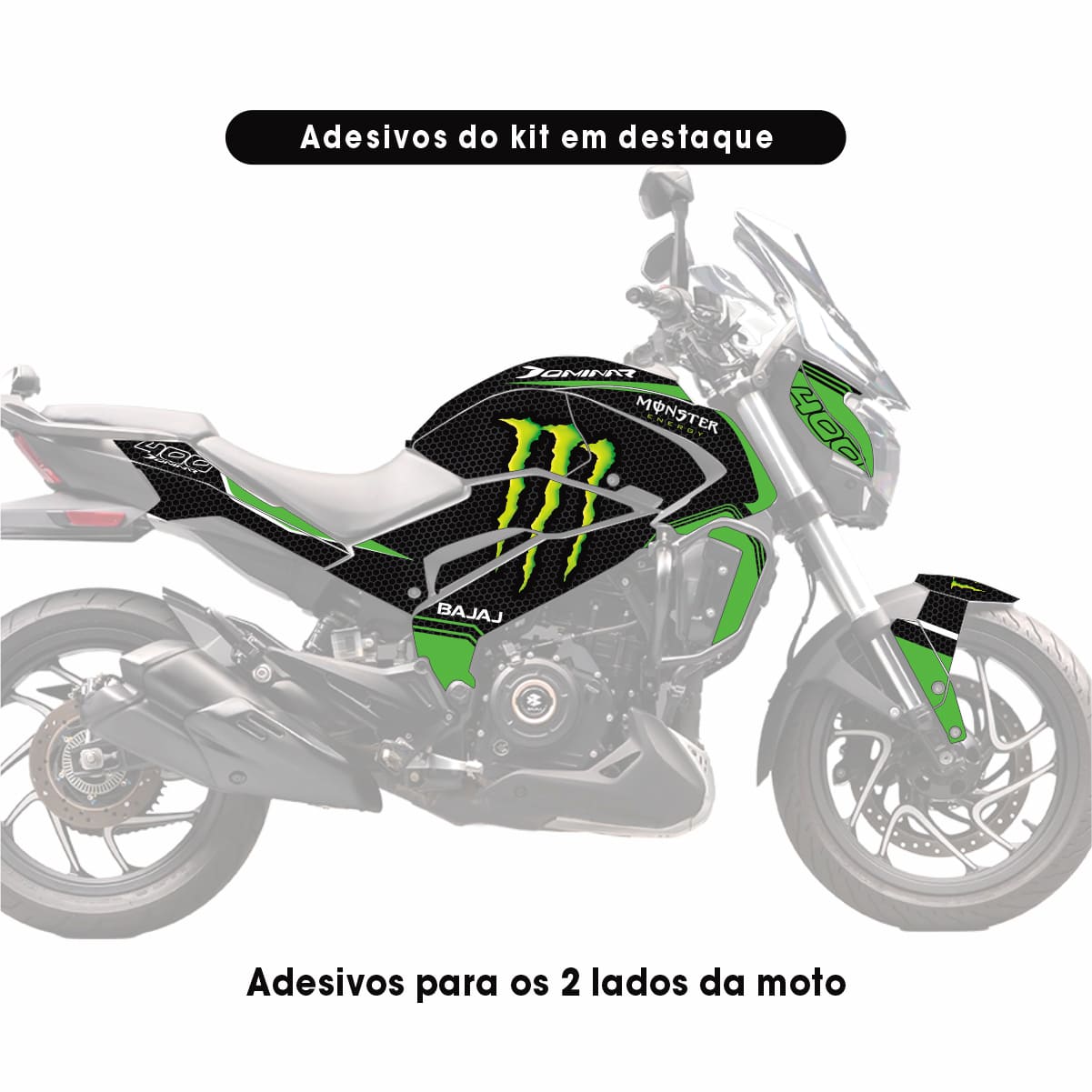 Adesivo Bajaj Dominar 400 Completo 2023/2026 - M. Energy Design - Imagem 2