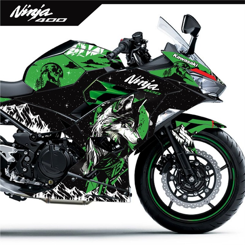 Adesivo Ninja 400 Completo 2018/2024 - Wolf Design