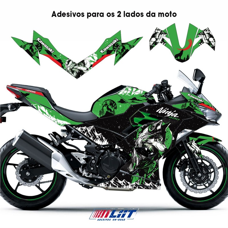 Adesivo Ninja 400 Completo 2018/2024 - Wolf Design - Imagem 3
