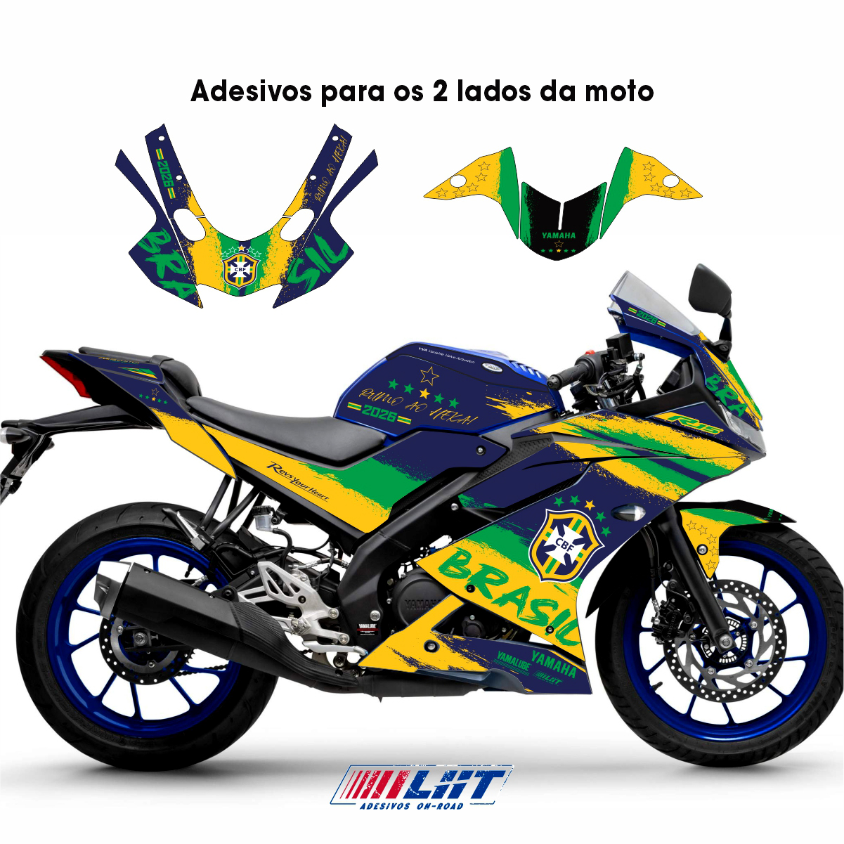 Adesivo R15 Yzf V3 Completo 2019/2026 - Brasil Edição Especial - Imagem 3